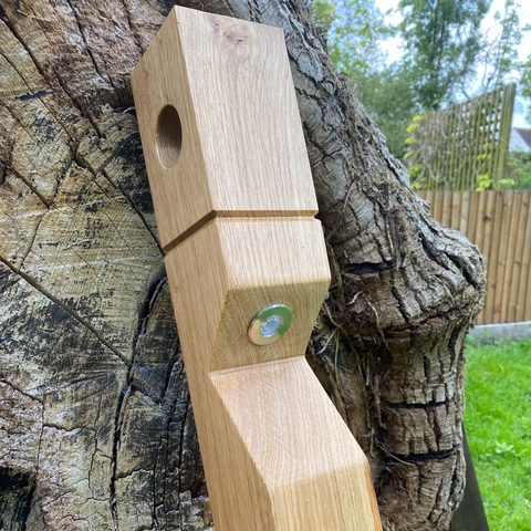 New - Oak bollard with led lamp and rope holder