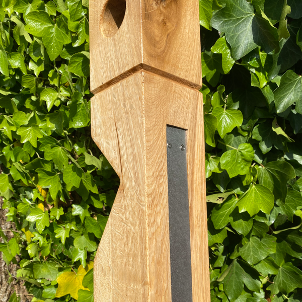 New - Oak bollard with led lamp and rope holder
